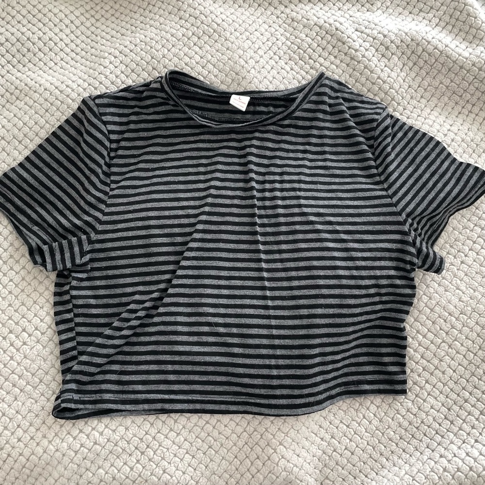 striped crop top